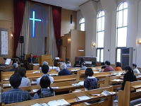 那珂川キリスト教会の礼拝の様子