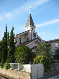 那珂川キリスト教会の尖塔